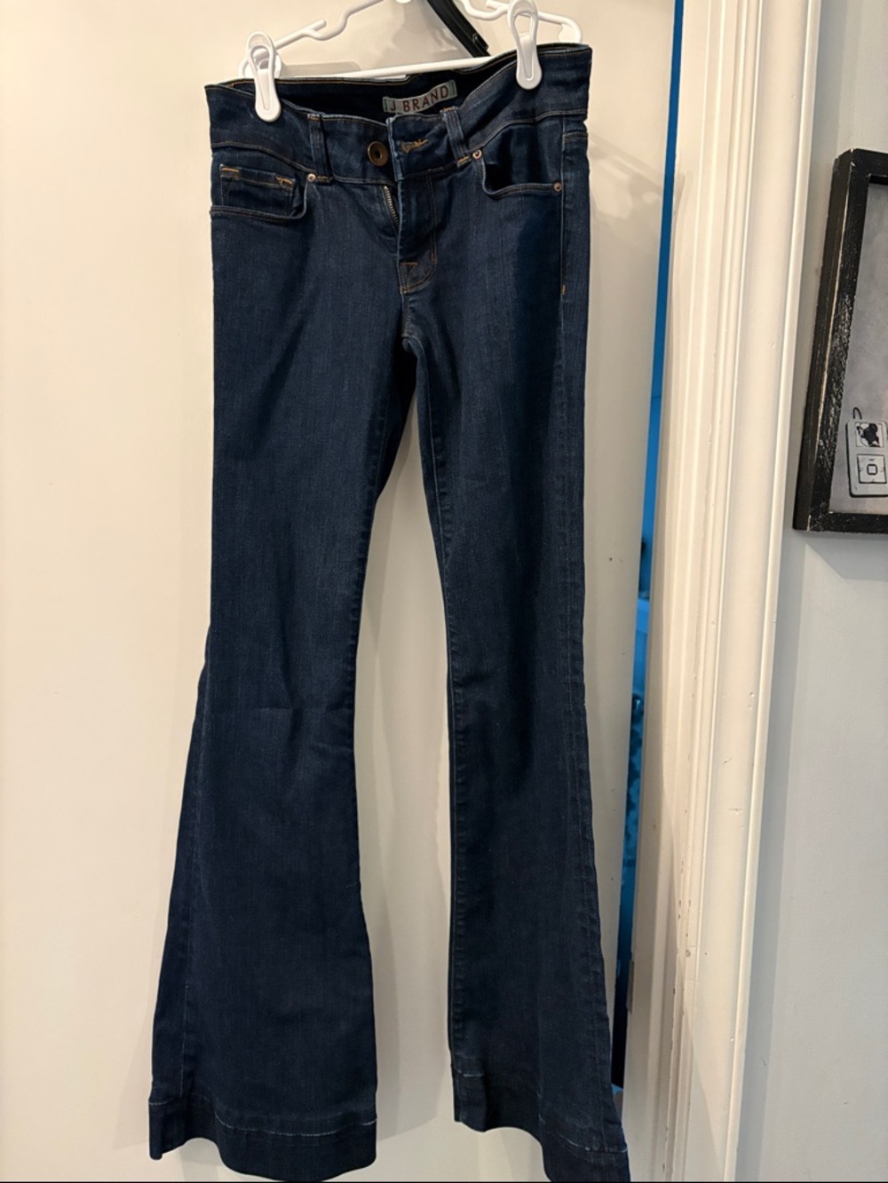 J Brand Dark Blue Flare/ Wide Leg Jeans